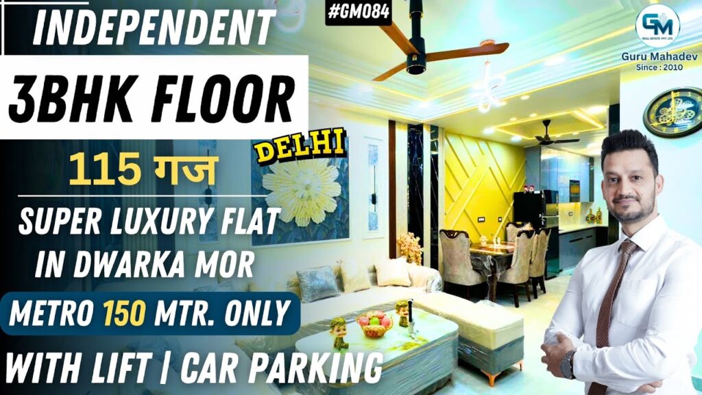 Spacious 3BHK flat in Dwarka Mor, Delhi – ideal for families and real estate investors, with metro access and modern design.
