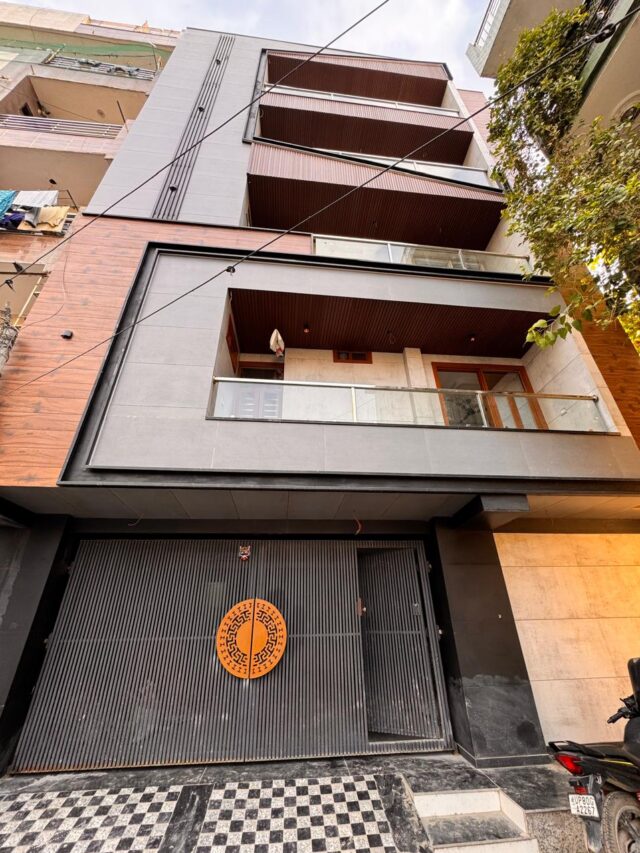 Modern multi-storey building with balconies