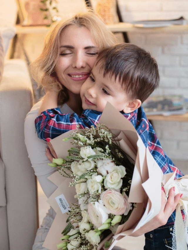 Happy Mother and Son