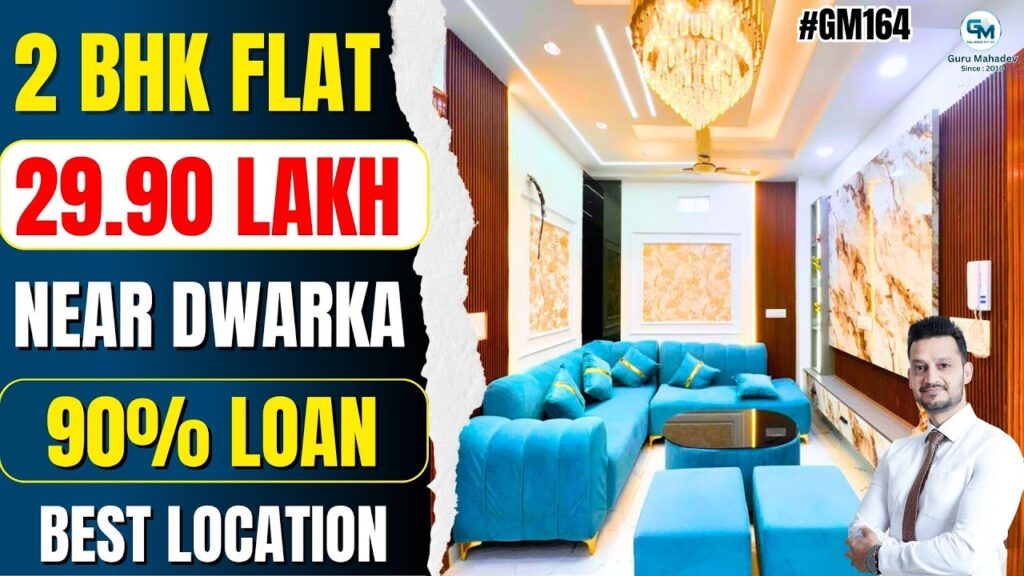 2 BHK flat near Dwarka for 29.90 Lakhs with 90% loan