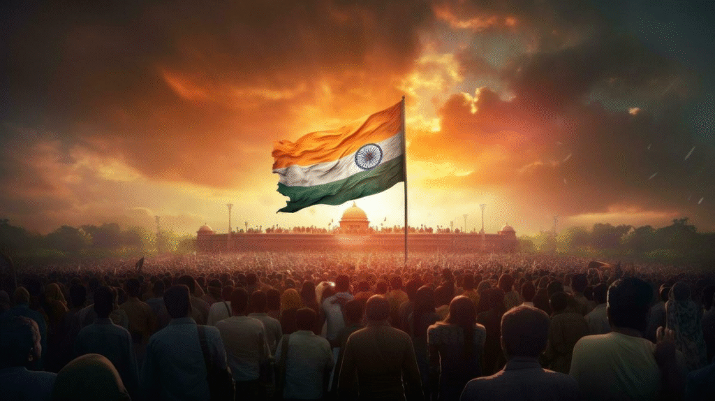 India flag raised on Independence Day