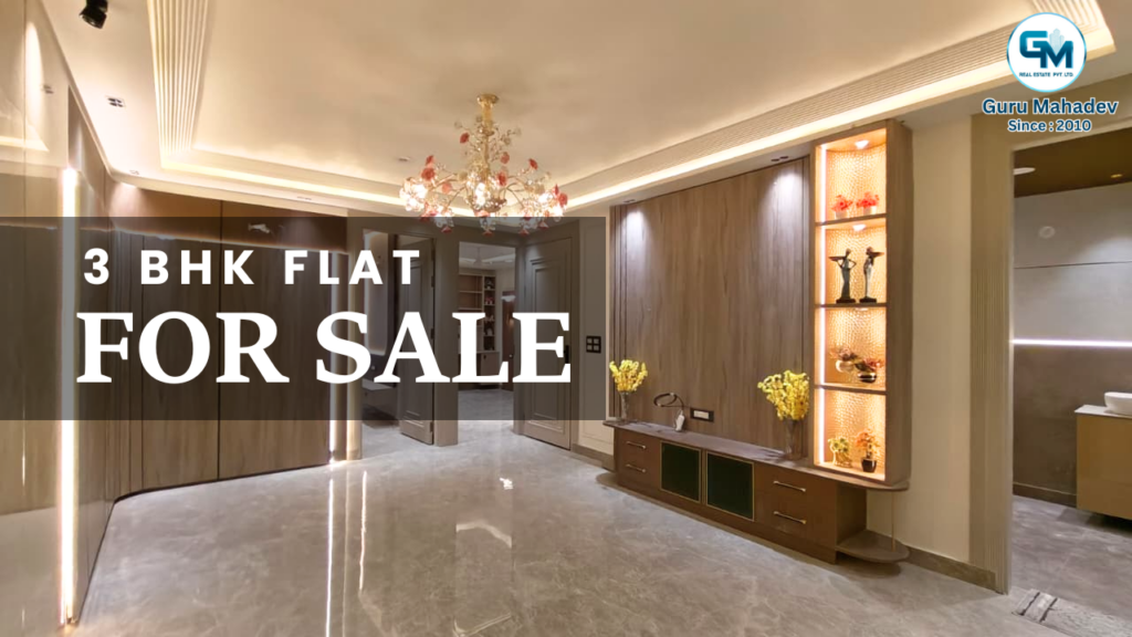semi furnished 3 BHK flat in Sainik Nagar, Nawada, Delhi