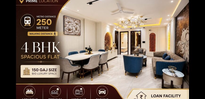 4BHK Flat Near Nawada Metro | Luxury Flat for Sale in Delhi