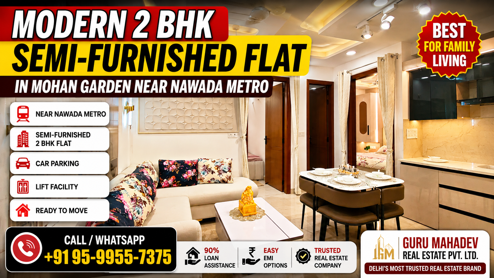 2BHK flat for sale in Dwarka Mor
