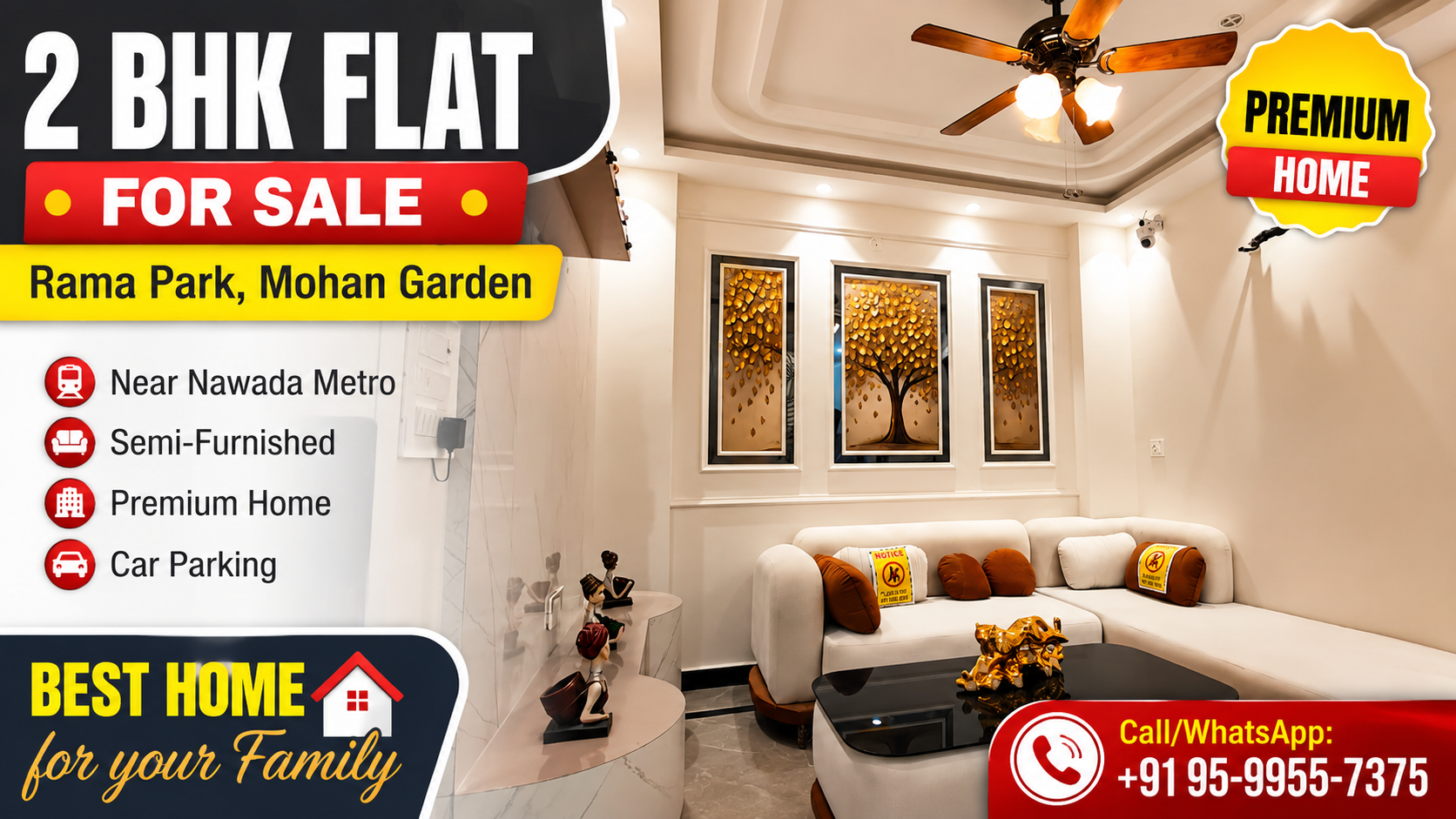 Affordable 2 BHK flat in Mohan Garden