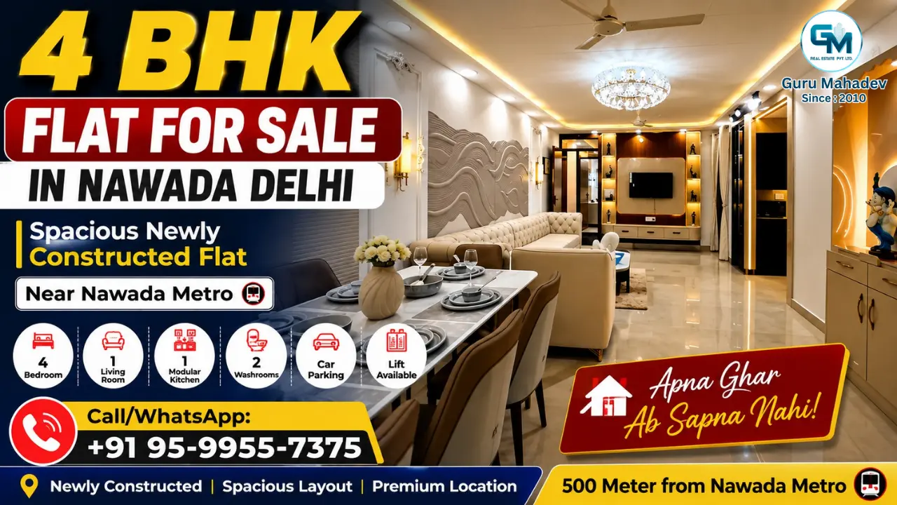 4 BHK flat for sale in Nawada Delhi