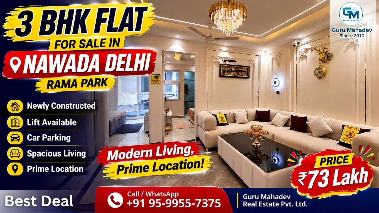 3 BHK flats near Nawada Metro Station