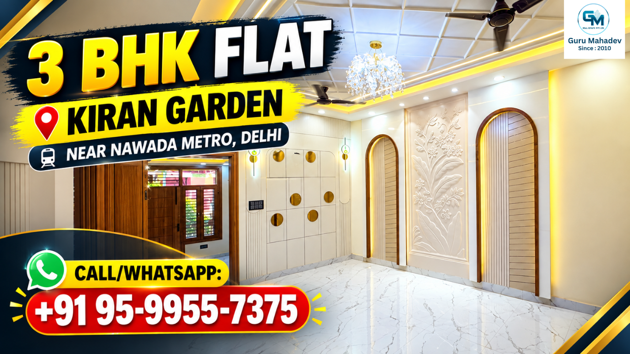3 BHK flat near Nawada Metro