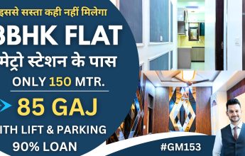 3BHK flat near metro station with lift and parking