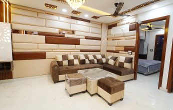 Modern living room with sofa