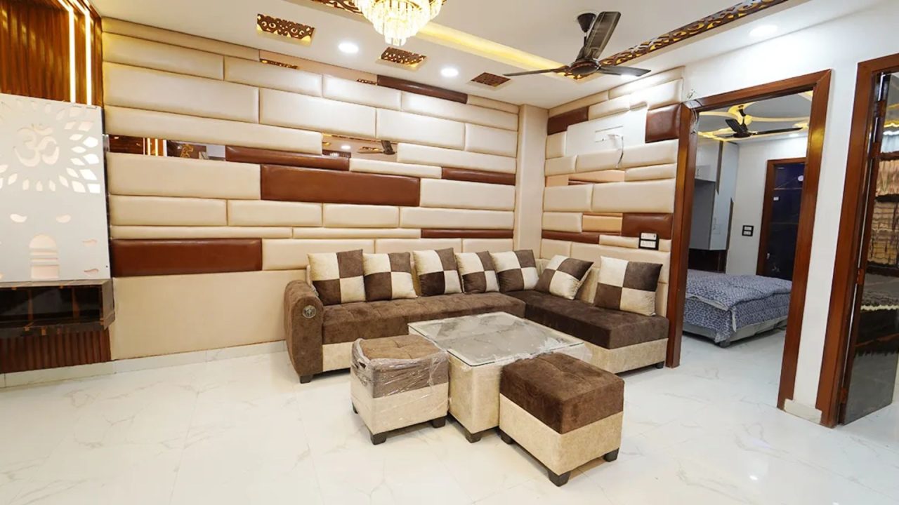 Modern living room with sofa