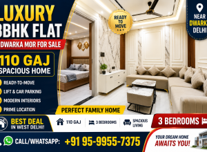 3 bhk flat in dwarka mor for sale