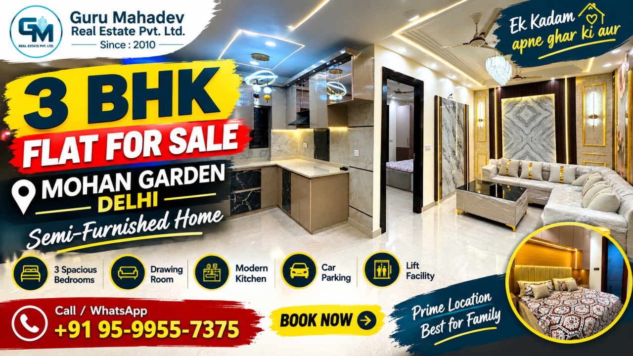 3 bhk flats in delhi