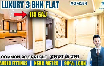 Luxury 3 BHK flat near Dwarka with modern interior.