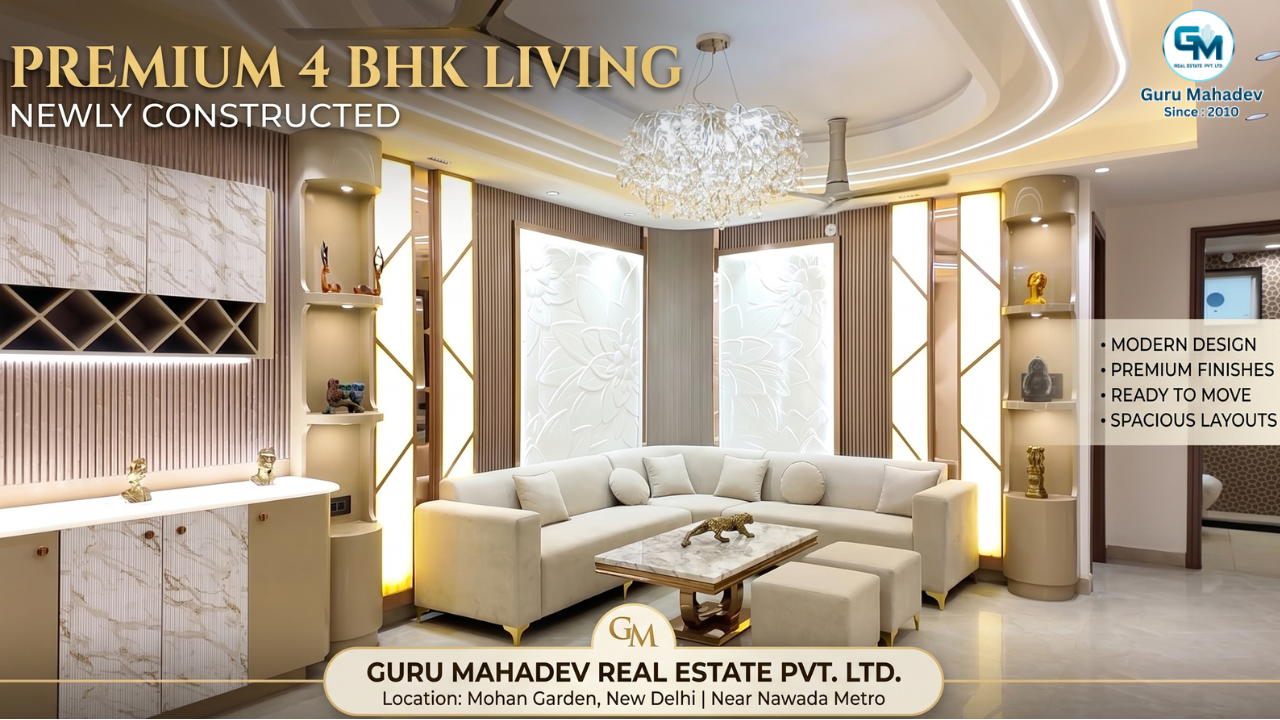 semi furnished 4 BHK flat