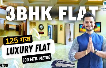 Modern 3 BHK luxury flat for sale in Dwarka with spacious interiors and premium finishes