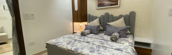 Modern bedroom with elegant decor
