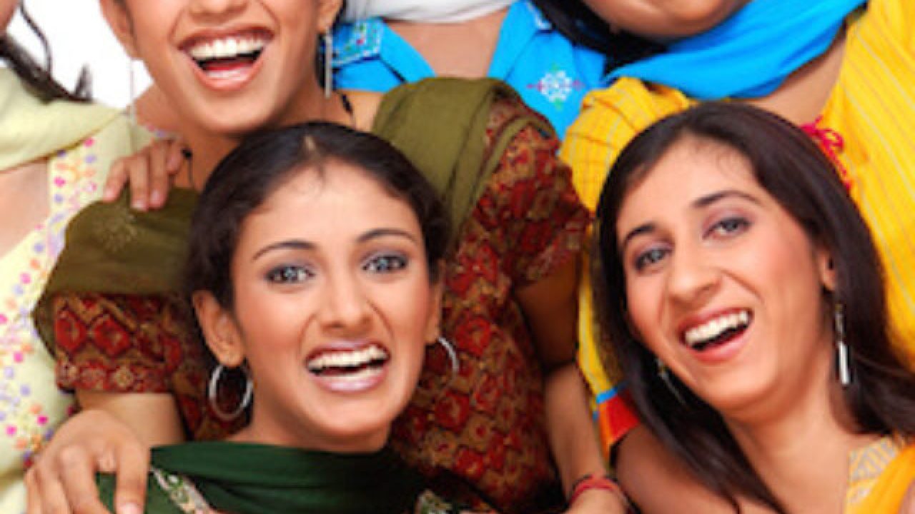 six young girls