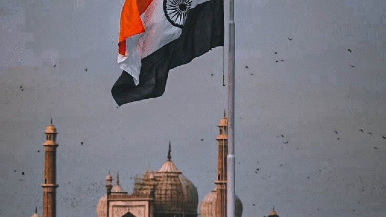 Indian flag hoisting ceremony