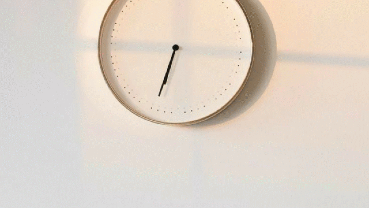 Clock with motivational quote