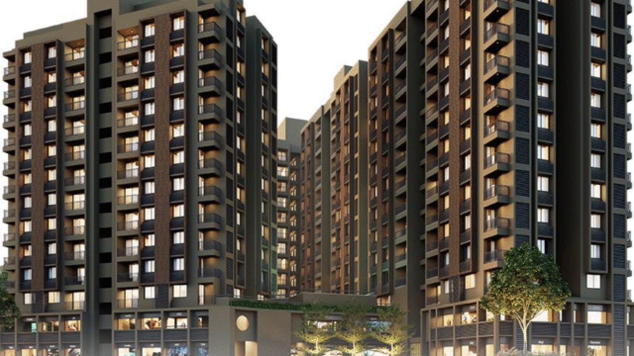 Modern high-rise residential building