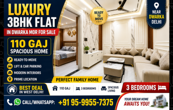 3 BHK flat in Dwarka Mor for sale